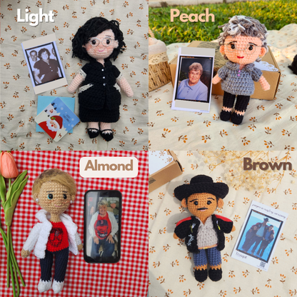 Tranquil - Muñecos de ganchillo personalizados para parejas con tarjeta fotográfica