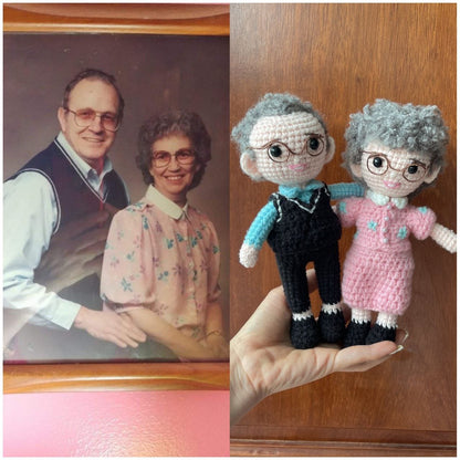 Tranquil - Personalized Couple Crochet Dolls with Photo Card