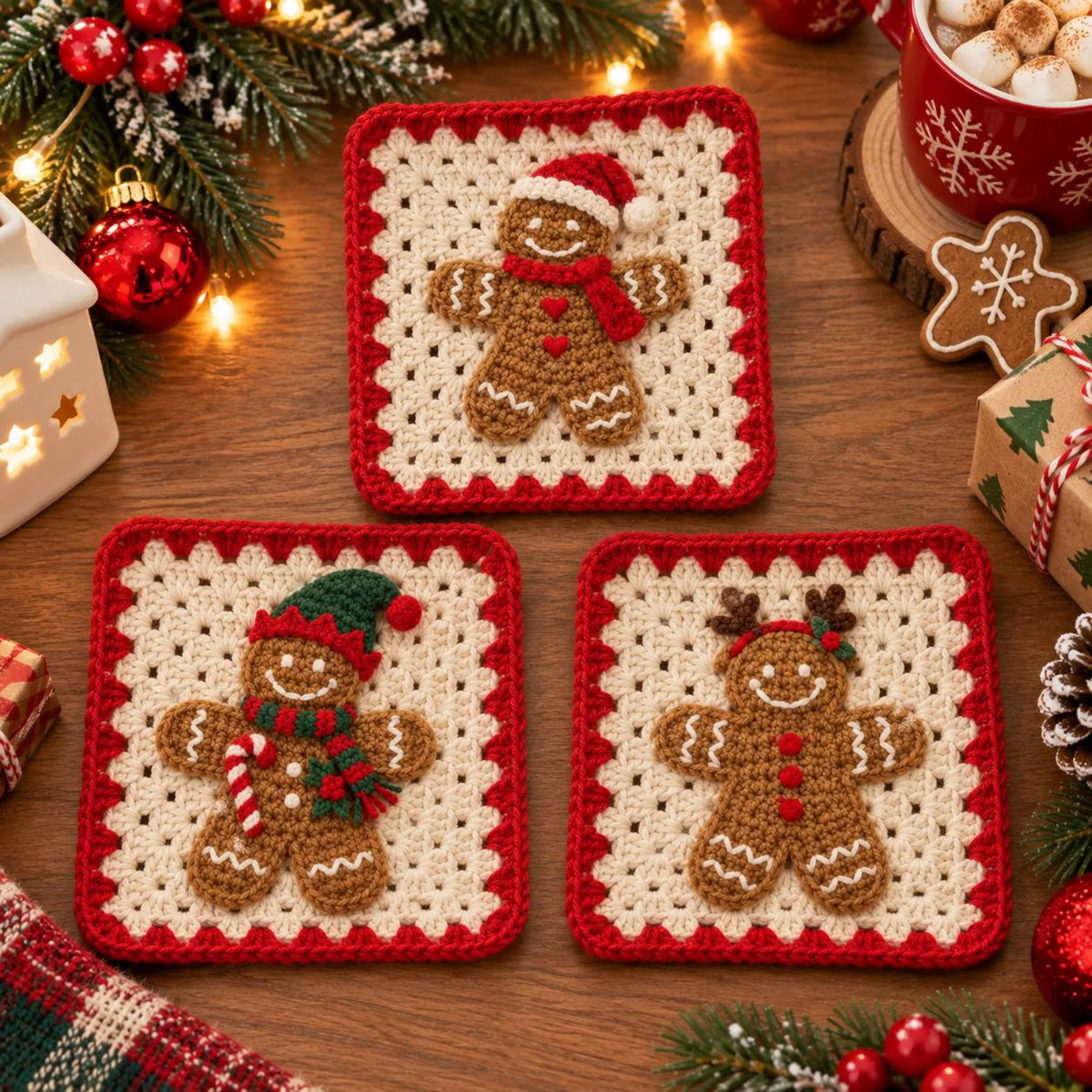 Christmas Crochet Coaster
