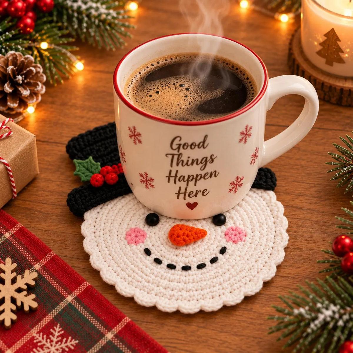 Christmas Crochet Coaster