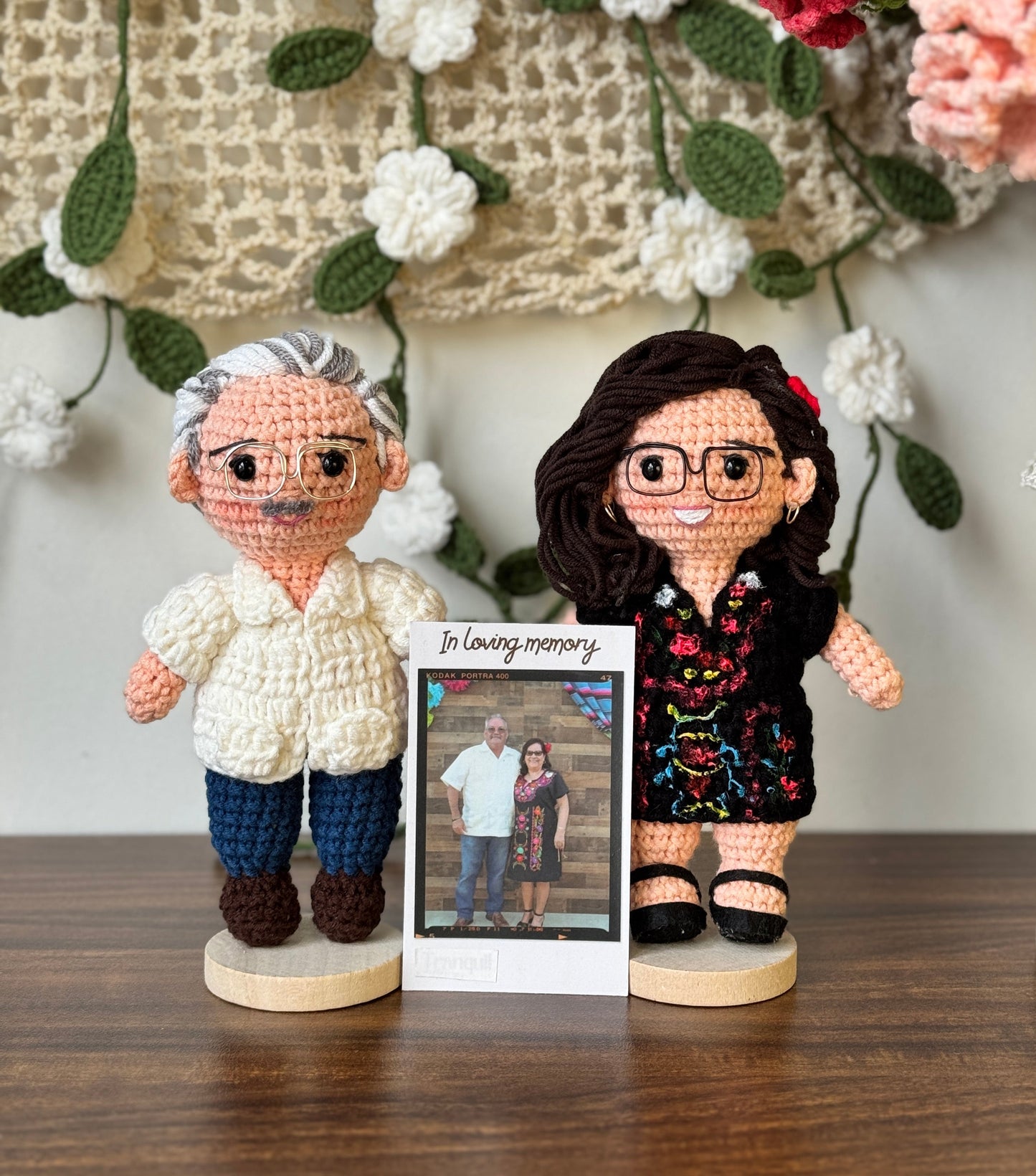 Tranquil - Personalized Couple Crochet Dolls with Photo Card