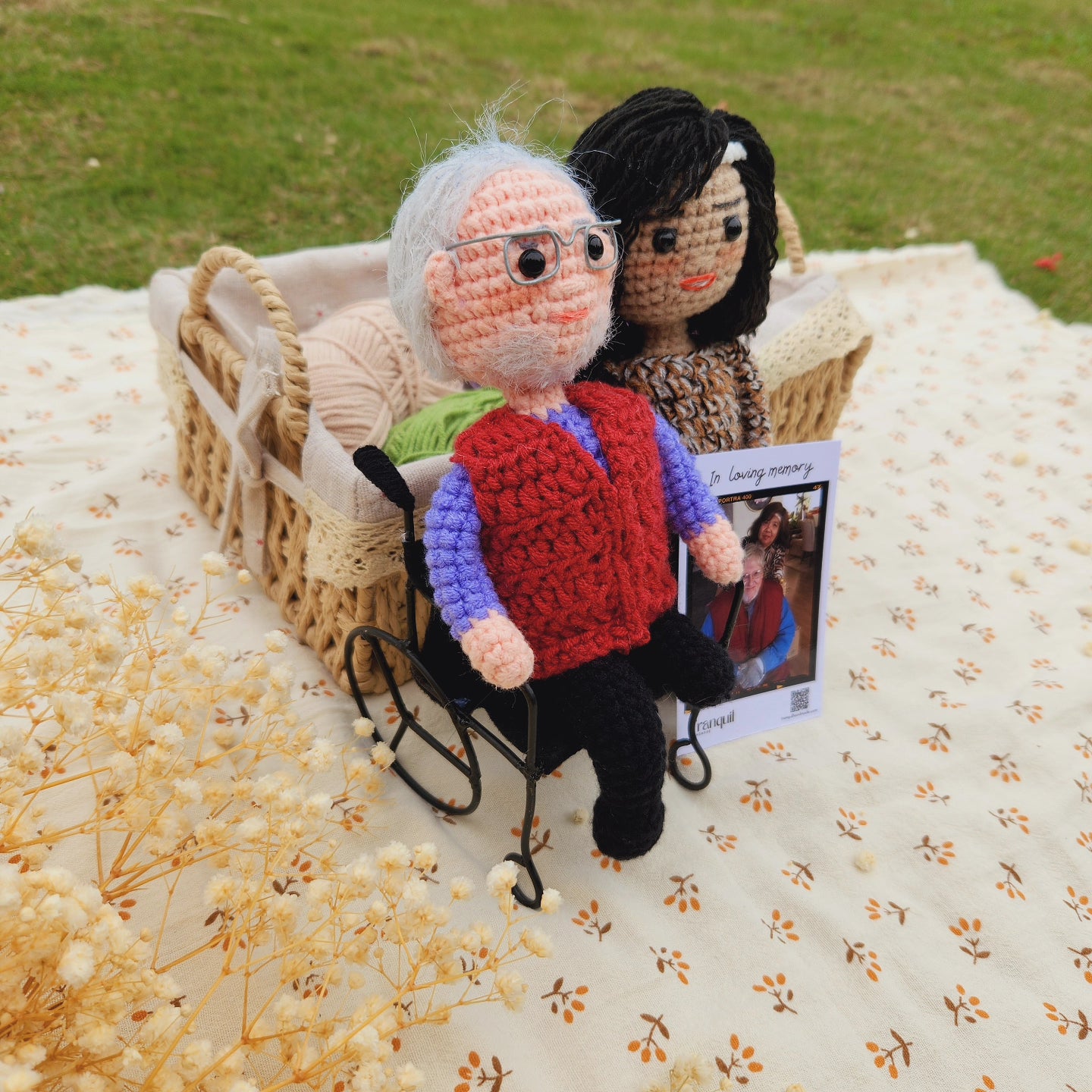 Wheelchair for Crochet Doll (Not include a Doll)