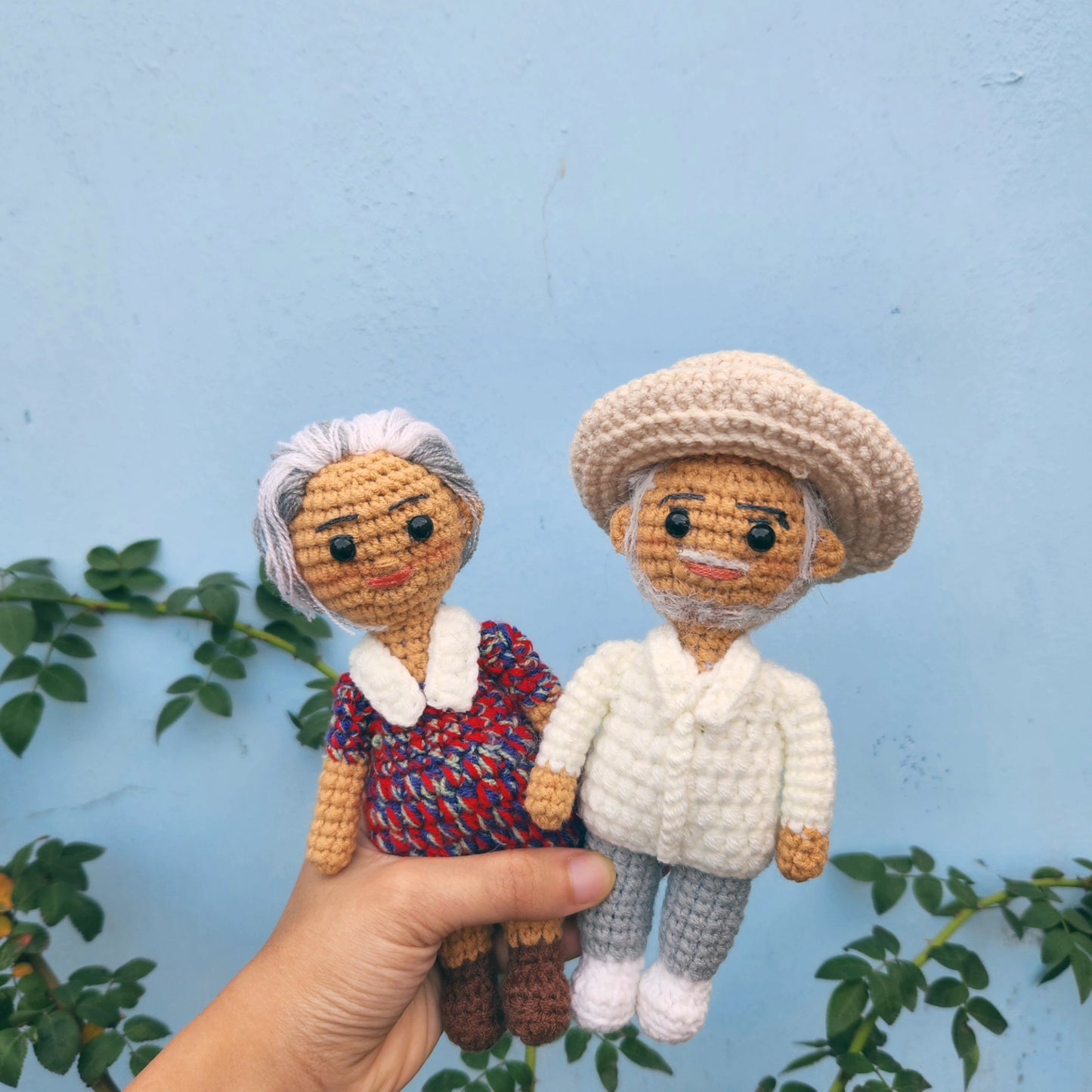 Tranquil - Personalized Couple Crochet Dolls with Photo Card